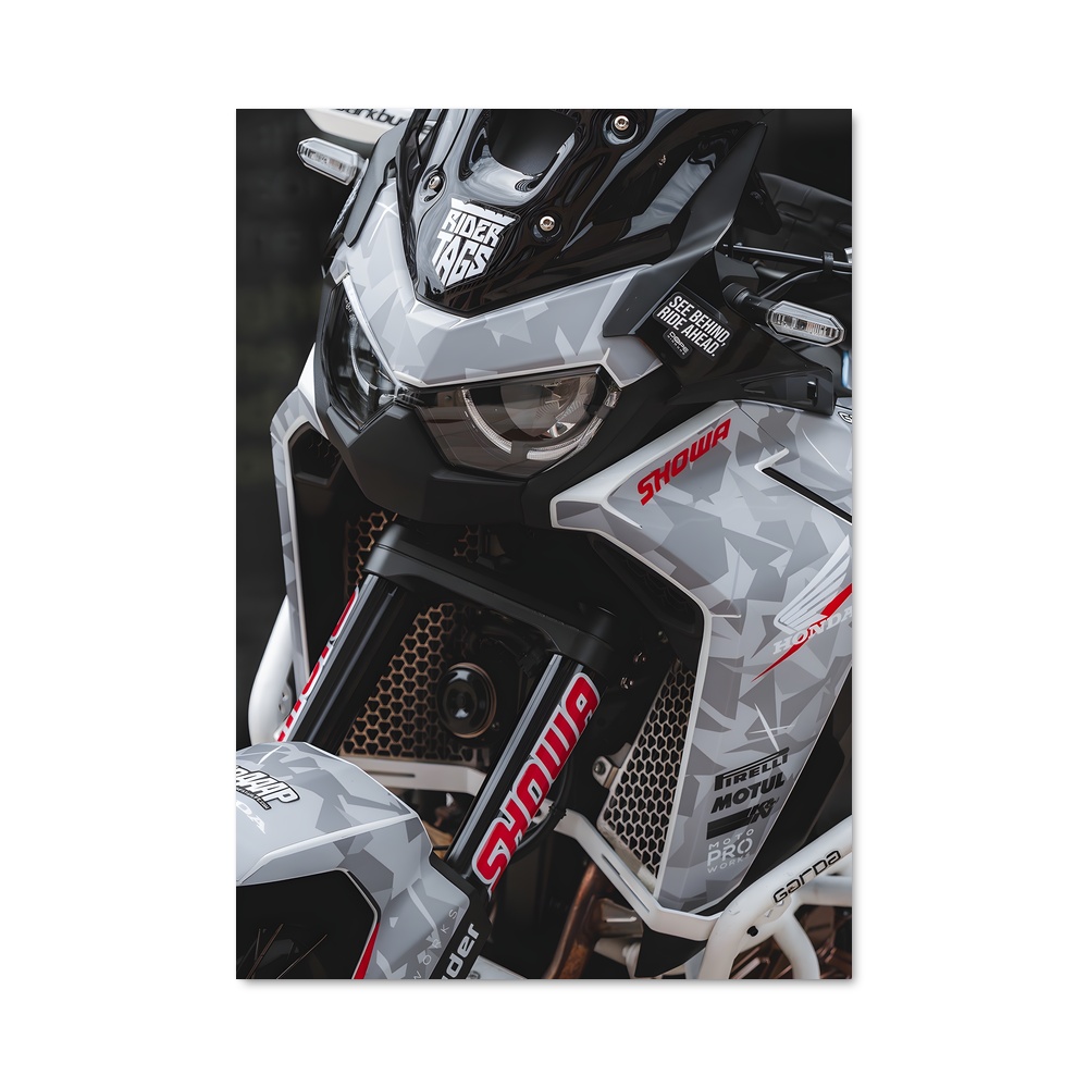 Poster L'Aventurière de l'Asphalte – affiche Honda Moto